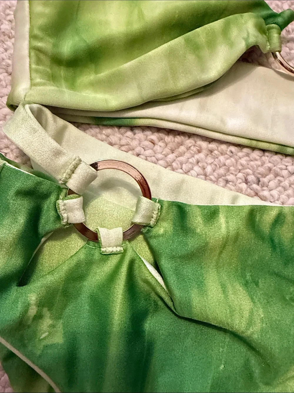 Lovers + Friends Green Tie-Dye Ring Bikini Set - Picture 3 of 6